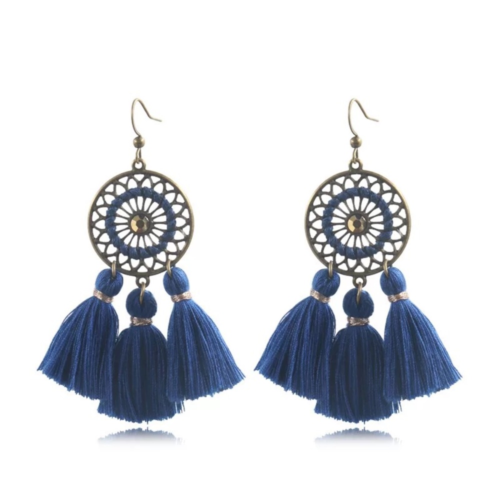 Bohemian Cord Drop Long Tassel Earrings